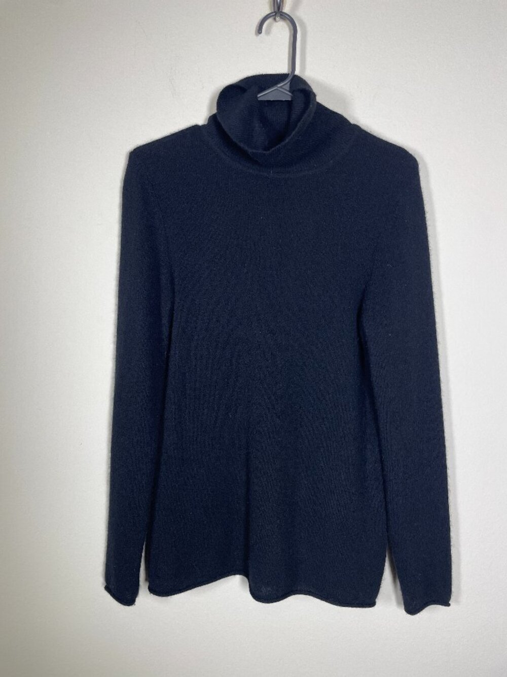 Magaschoni Women's Black High Neck 100% Cashmere Sweater Medium!
